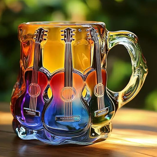 Handcrafted Mug Featuring 3D Guitar Designs