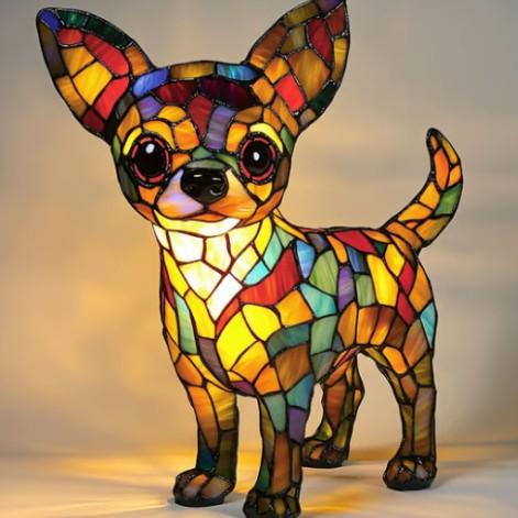 Aura™ | Serene Cat Glass Heart Lamp
